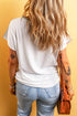 Ribbed Cotton Blend Patchwork Panel Tee