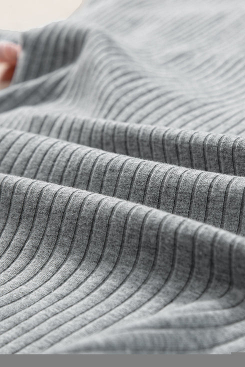 Ribbed Cotton Blend Patchwork Panel Tee