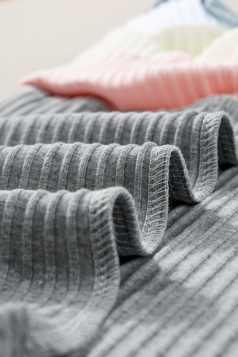 Ribbed Cotton Blend Patchwork Panel Tee