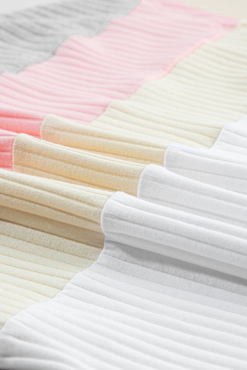 Ribbed Cotton Blend Patchwork Panel Tee