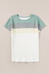 Ribbed Cotton Blend Patchwork Panel Tee