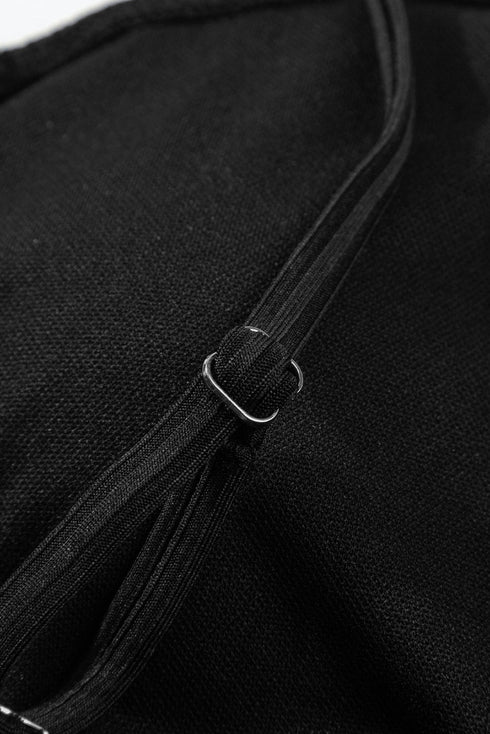 Ribbed Drawstring Sides Cutout One Piece Swimsuit