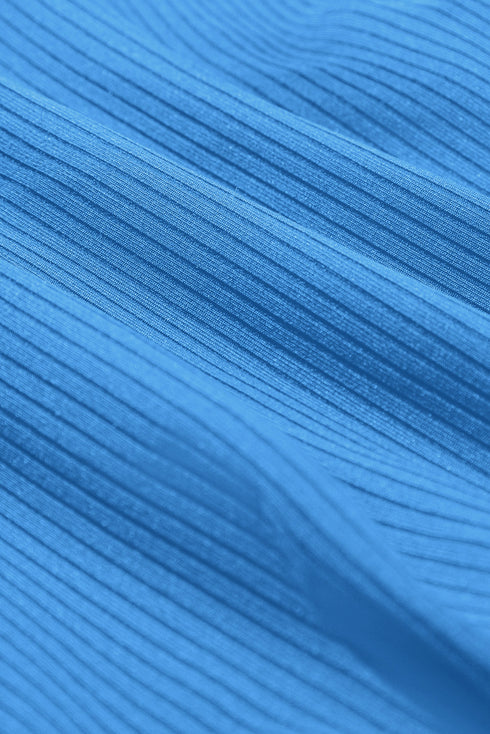 Ribbed Edge Pocketed Lined Active Swim Dress