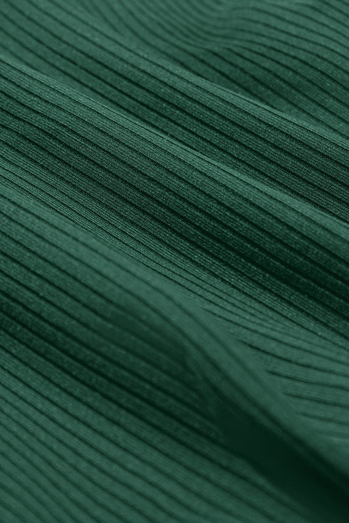 Ribbed Edge Pocketed Lined Active Swim Dress