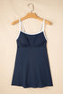 Ribbed Edge Pocketed Lined Active Swim Dress