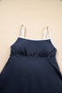 Ribbed Edge Pocketed Lined Active Swim Dress