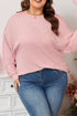 Ribbed Exposed Seam Chest Pocket Corded Long Sleeve Top
