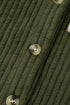 Ribbed Fleece Plaid Patchwork Corduroy Button Up Jacket