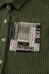 Ribbed Fleece Plaid Patchwork Corduroy Button Up Jacket