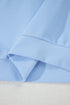 Ribbed Half Zip Ruffle Sleeve Coordinated Short Sets