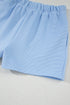 Ribbed Half Zip Ruffle Sleeve Coordinated Short Sets