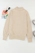 Ribbed Hem Snap Button Neckline Sweatshirt with Pocket