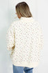 Ribbed High Neck Patchwork Floral Print Baggy Pullover Sweatshirt