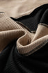 Ribbed Knit Asymmetrical Panel Long Sleeve Top