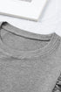 Ribbed Knit Bodice With Dotty Mesh Ruffle Sleeves Top