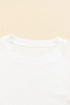 Ribbed Knit Bodice With Dotty Mesh Ruffle Sleeves Top