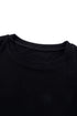 Ribbed Knit Bodice With Dotty Mesh Ruffle Sleeves Top