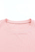 Ribbed Knit Bodice With Dotty Mesh Ruffle Sleeves Top