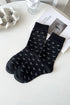 Ribbed Knit Bow Accent Crew Length Socks