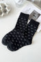 Ribbed Knit Bow Accent Crew Length Socks