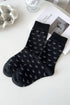 Ribbed Knit Bow Accent Crew Length Socks