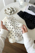 Ribbed Knit Bow Accent Crew Length Socks