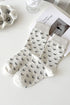 Ribbed Knit Bow Accent Crew Length Socks