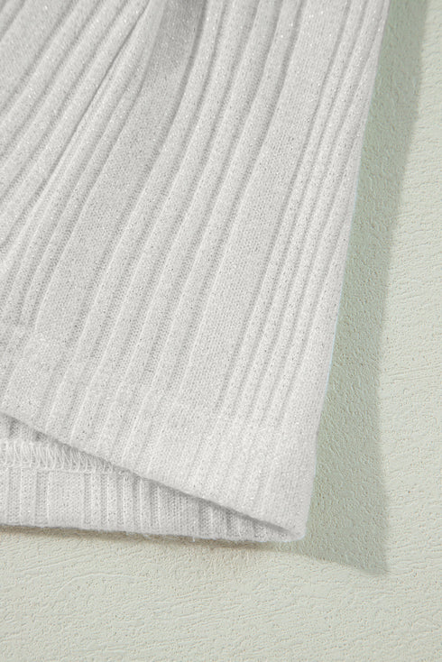 Ribbed Knit Button Front Collared Longline Cardigan
