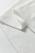 Ribbed Knit Button Placket Patchwork Three Quarter Sleeve Top