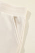 Ribbed Knit Collared Button Cuff Two Piece Lounge Set
