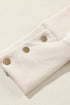 Ribbed Knit Collared Button Cuff Two Piece Lounge Set