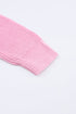 Ribbed Knit Collared V Neck Pullover Sweater