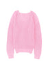 Ribbed Knit Collared V Neck Pullover Sweater