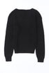 Ribbed Knit Collared V Neck Pullover Sweater