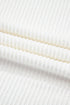 Ribbed Knit Contrast Trim Cap Sleeve Crew Neck Top