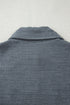 Ribbed Knit Corduroy Button Front Flap Pocket Shacket Jacket