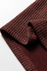 Ribbed Knit Corduroy Button Front Flap Pocket Shacket Jacket