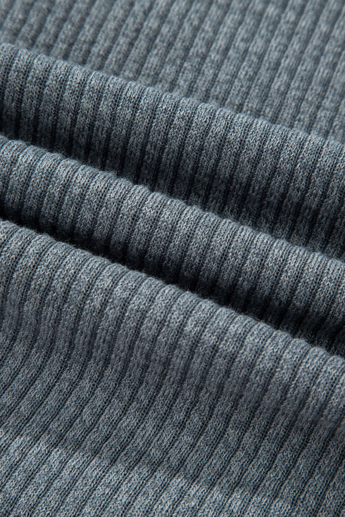 Ribbed Knit Corduroy Button Front Flap Pocket Shacket Jacket