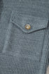 Ribbed Knit Corduroy Button Front Flap Pocket Shacket Jacket