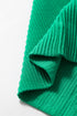 Ribbed Knit Crisscross Neckline Fitted Halter Top