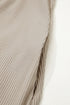 Ribbed Knit Denim Patchwork Polo Collar T Shirt Dress