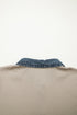 Ribbed Knit Denim Patchwork Polo Collar T Shirt Dress