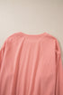 Ribbed Knit Drop Shoulder Wide Leg Lounge Pant Set