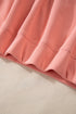 Ribbed Knit Drop Shoulder Wide Leg Lounge Pant Set