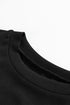 Ribbed Knit Faux Leather Ruffle Sleeve Patchwork Blouse