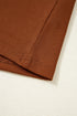 Ribbed Knit Faux Leather Ruffle Sleeve Patchwork Blouse