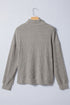 Ribbed Knit High Neck Long Sleeve Pullover Top