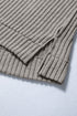 Ribbed Knit High Neck Long Sleeve Pullover Top