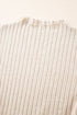 Ribbed Knit Patchwork Printed Belted A Line Mini Dress