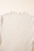 Ribbed Knit Patchwork Printed Belted A Line Mini Dress